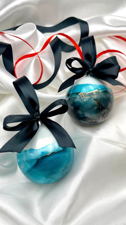 Black & Teal Delights Ornament set