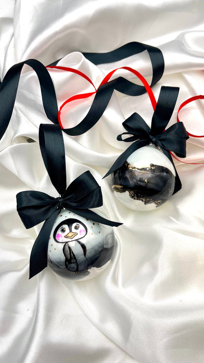 Penguin Ornament in Midnight Black