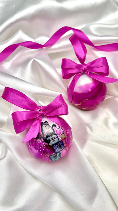 Pink Paws Edition Ornament set